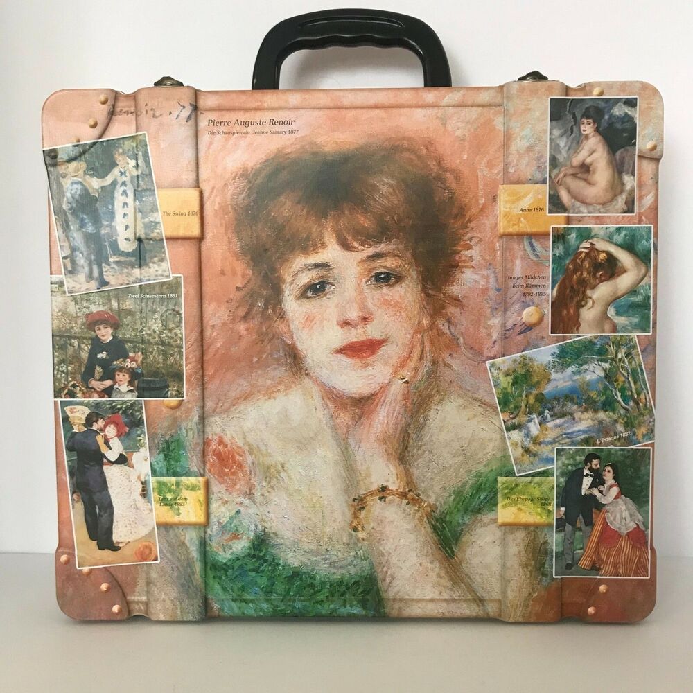 Metal Carrying Case Box with Handle and Closures Design is Paintings by Renoir